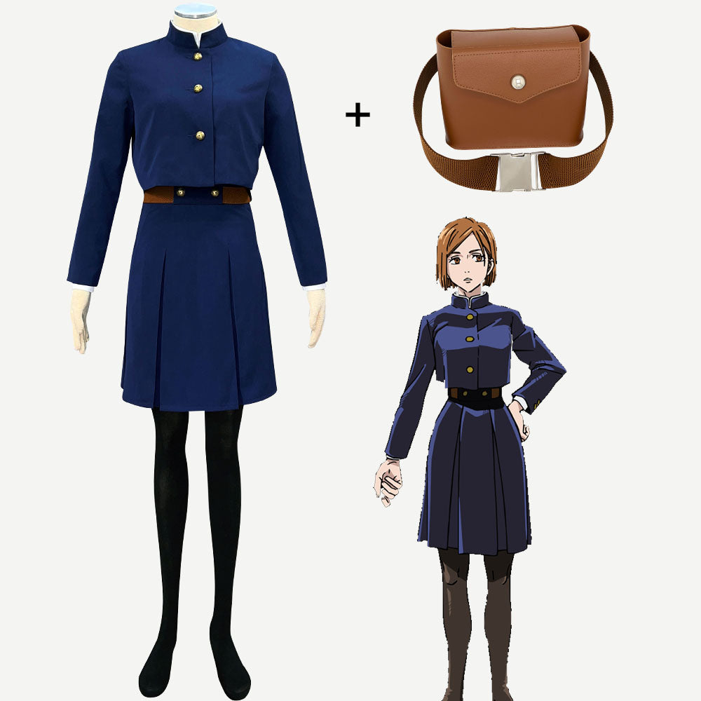 Anime Jujutsu Kaisen Kugisaki Nobara Cosplay Costume Uniform Sets Women Kids Halloween