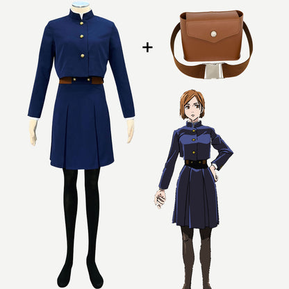 Anime Jujutsu Kaisen Kugisaki Nobara Cosplay Costume Uniform Sets Women Kids Halloween