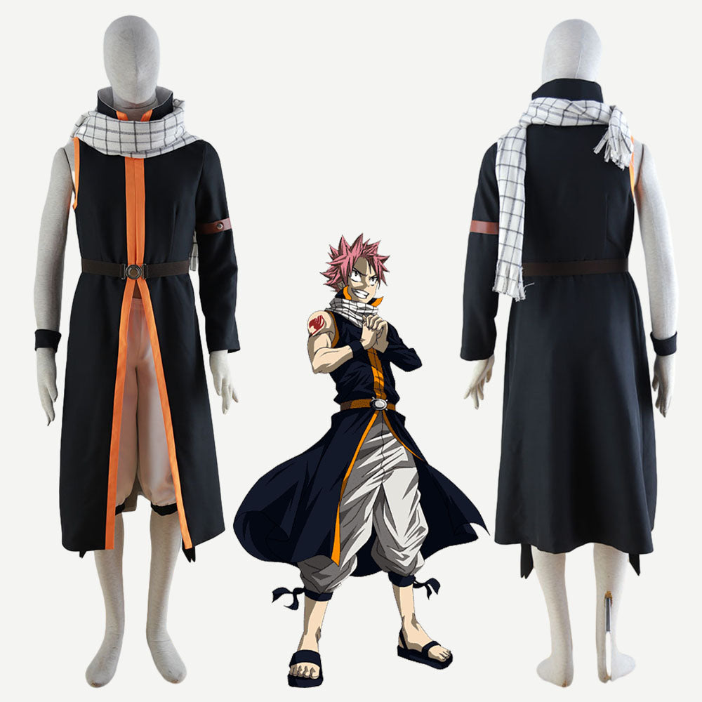 Anime Fairy Tail Natsu Dragneel 7 Years Later Cosplay Costume Outfit Men Kids Halloween