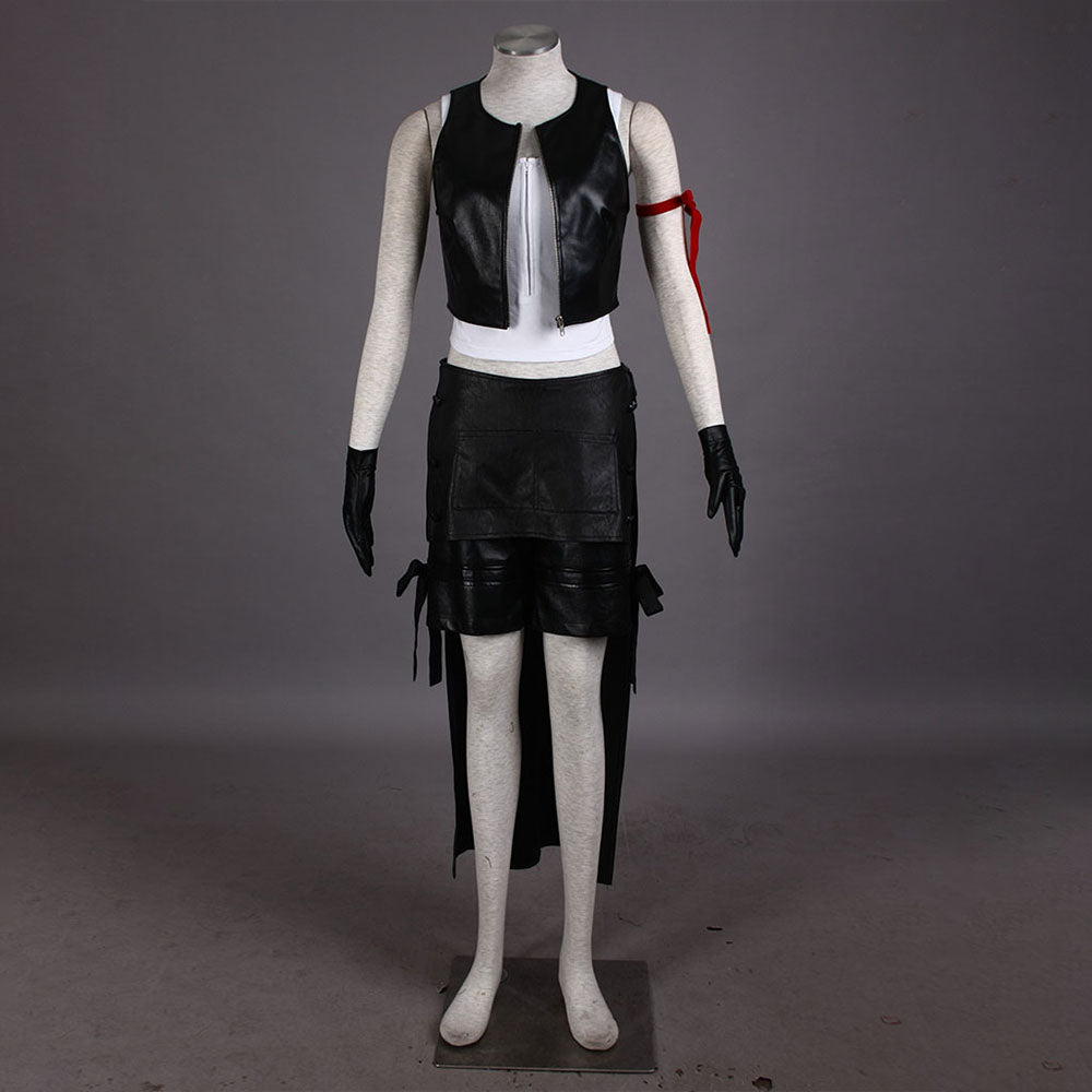 Game Final Fantasy 7 Tifa Lockhart Cosplay Costume Outfit with Accessories Women Kids Halloween