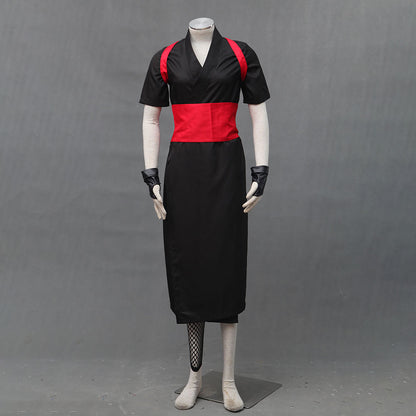 Anime Naruto Costume Temari Exam Cosplay Black Cosutme Outfit for Women Kids