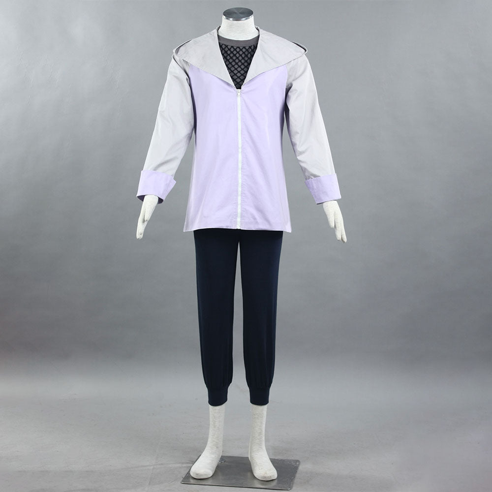 Anime Naruto Costume Hinata Cosplay Costume Light Purple Hooded Outfit for Women Kids