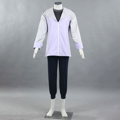 Anime Naruto Costume Hinata Cosplay Costume Light Purple Hooded Outfit for Women Kids
