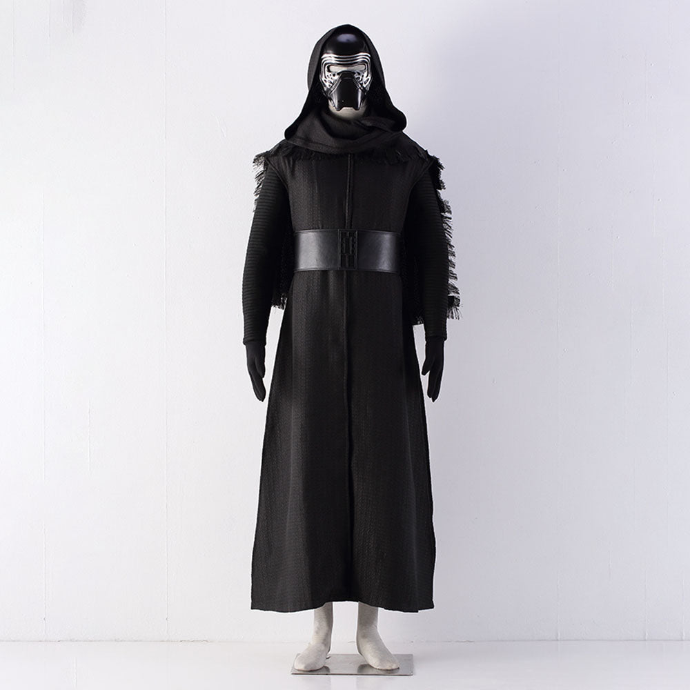 Movie Star Wars Kylo Ren Ben Solo Cosplay Costume Black Outfits with Mask Men Kids Halloween