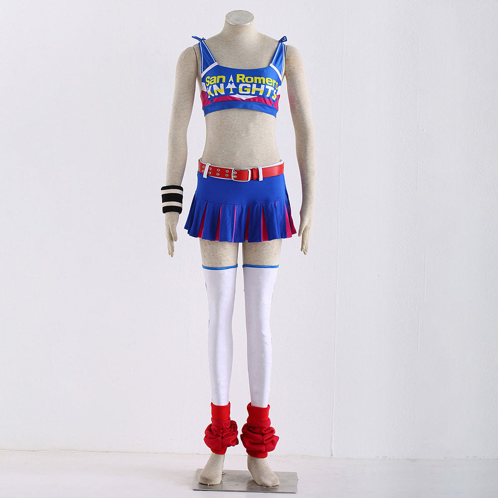 Halloween Game Lollipop Chainsaw Juliet Cheerleading Costume Cosplay full Suits Women and Kids
