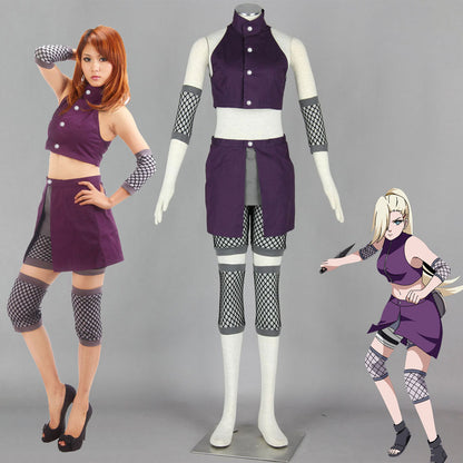 Anime Naruto Costume Ino Yamanaka Cosplay Costume for Men Kids