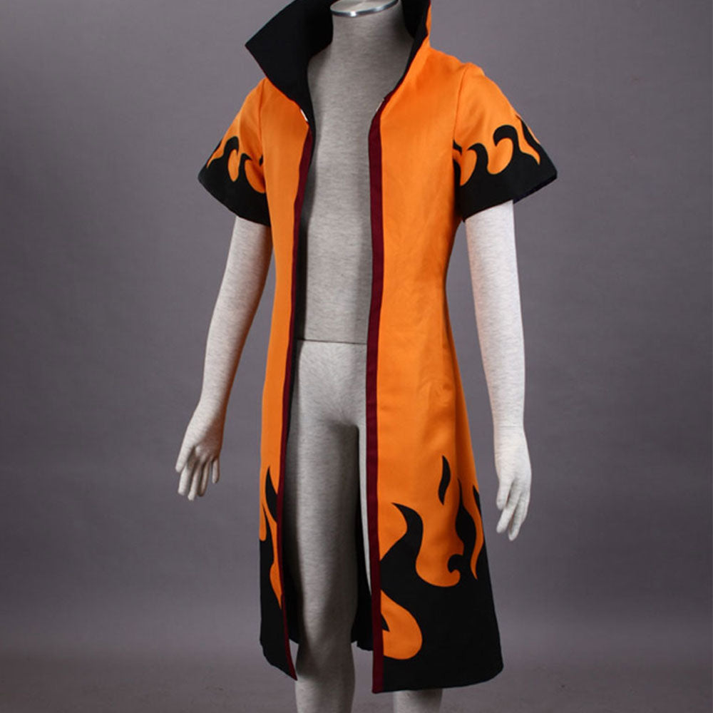 Anime Naruto Costume Naruto 7th Hokage Cosplay Orange Cloak for Men Kids Halloween