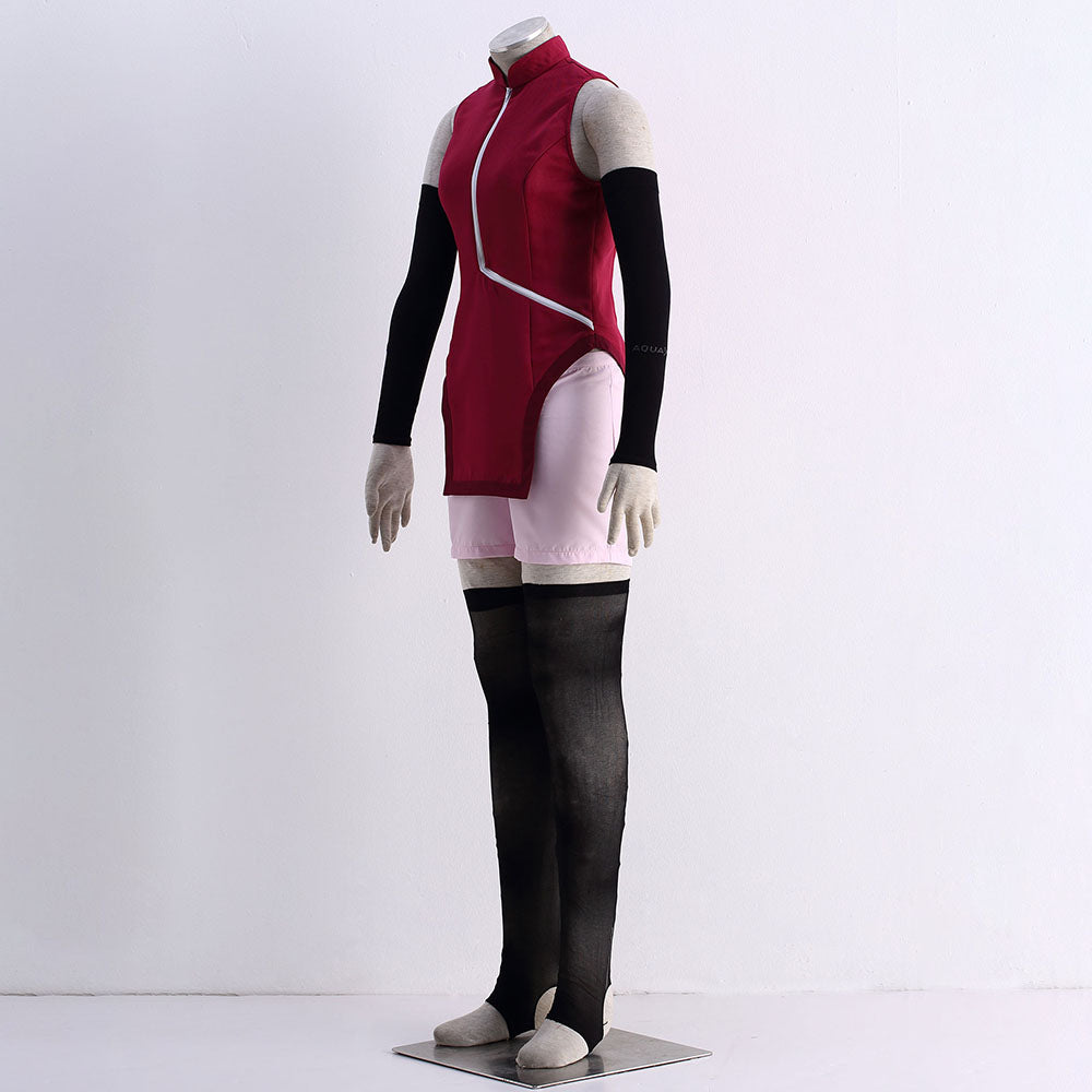 Anime Boruto Costume Sarada Uchiha Cosplay Outfit with Accessories for Women Kids