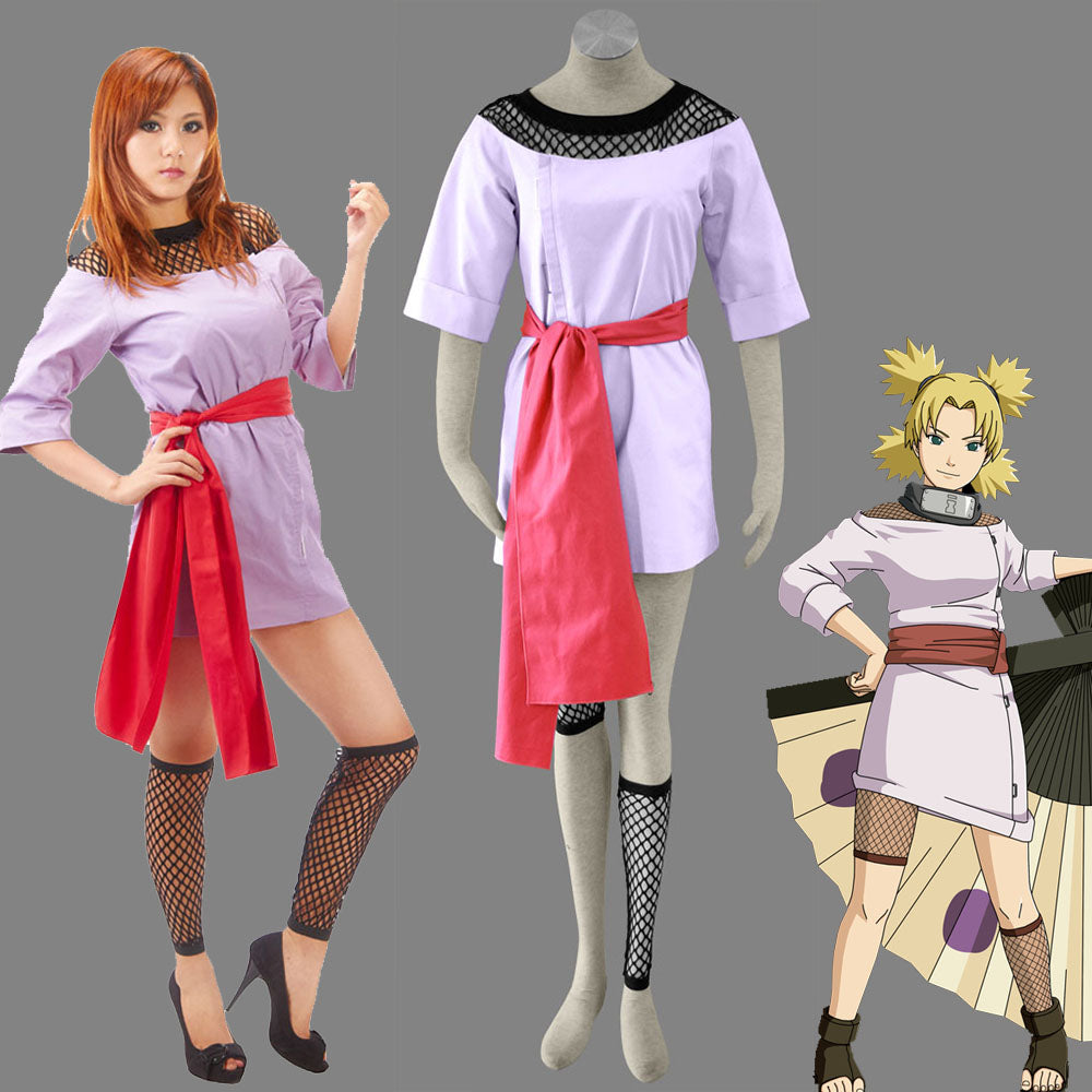 Anime Naruto Costume Temari Exam Cosplay Costume Women Kids Halloween