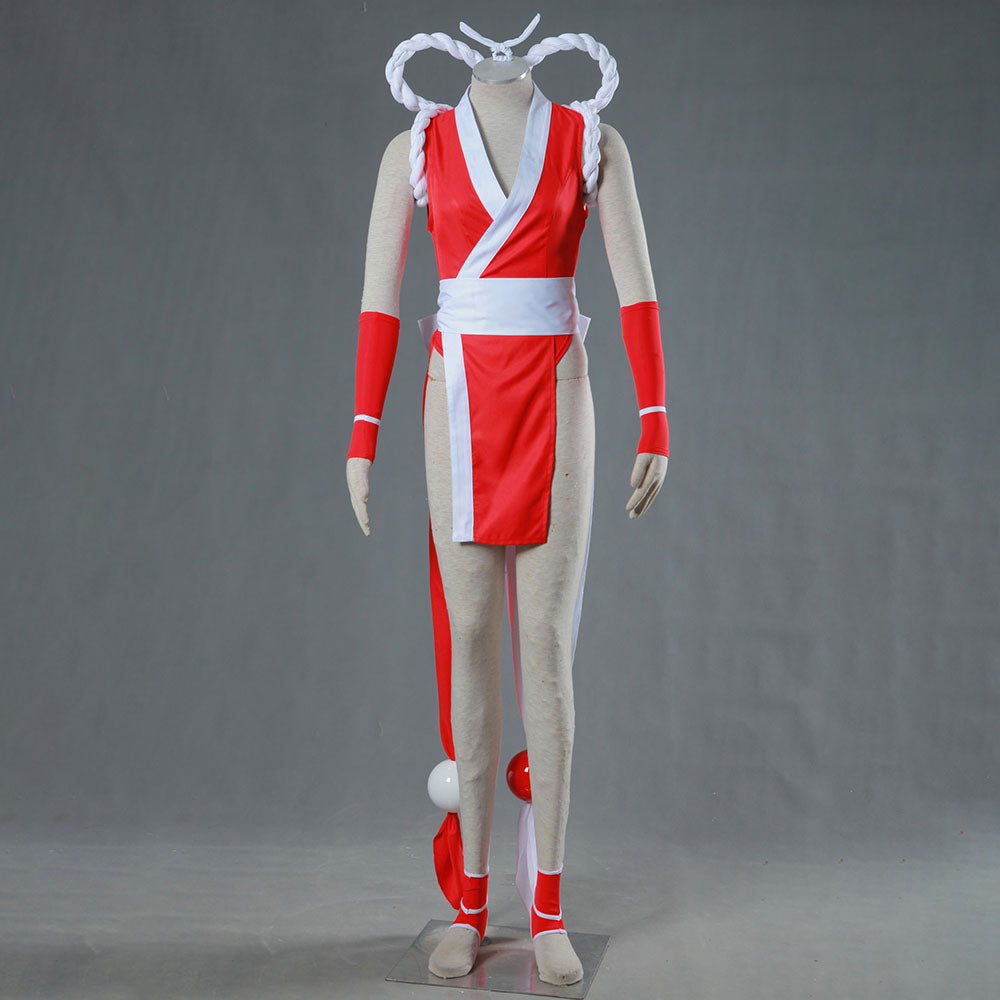 Game King of Fighters (KOF) Mai Shiranui Costume Outfit with Accessories Women and Kids Halloween
