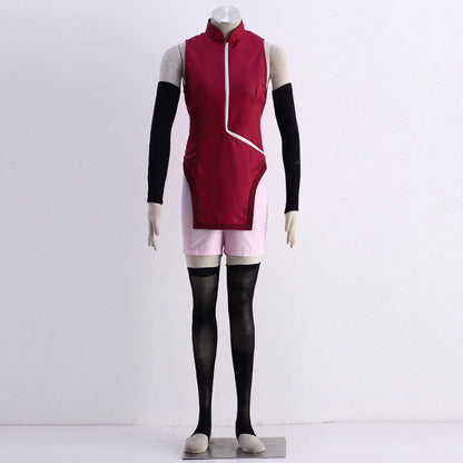 Anime Boruto Costume Sarada Uchiha Cosplay Outfit with Accessories for Women Kids