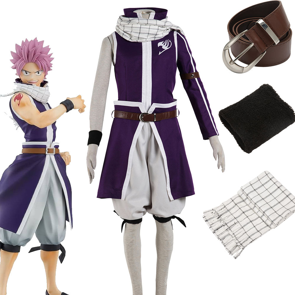Anime Fairy Tail Big Magic Bucket Traps Natsu Dragneel Cosplay Costume Full Outfit Men Kids Halloween