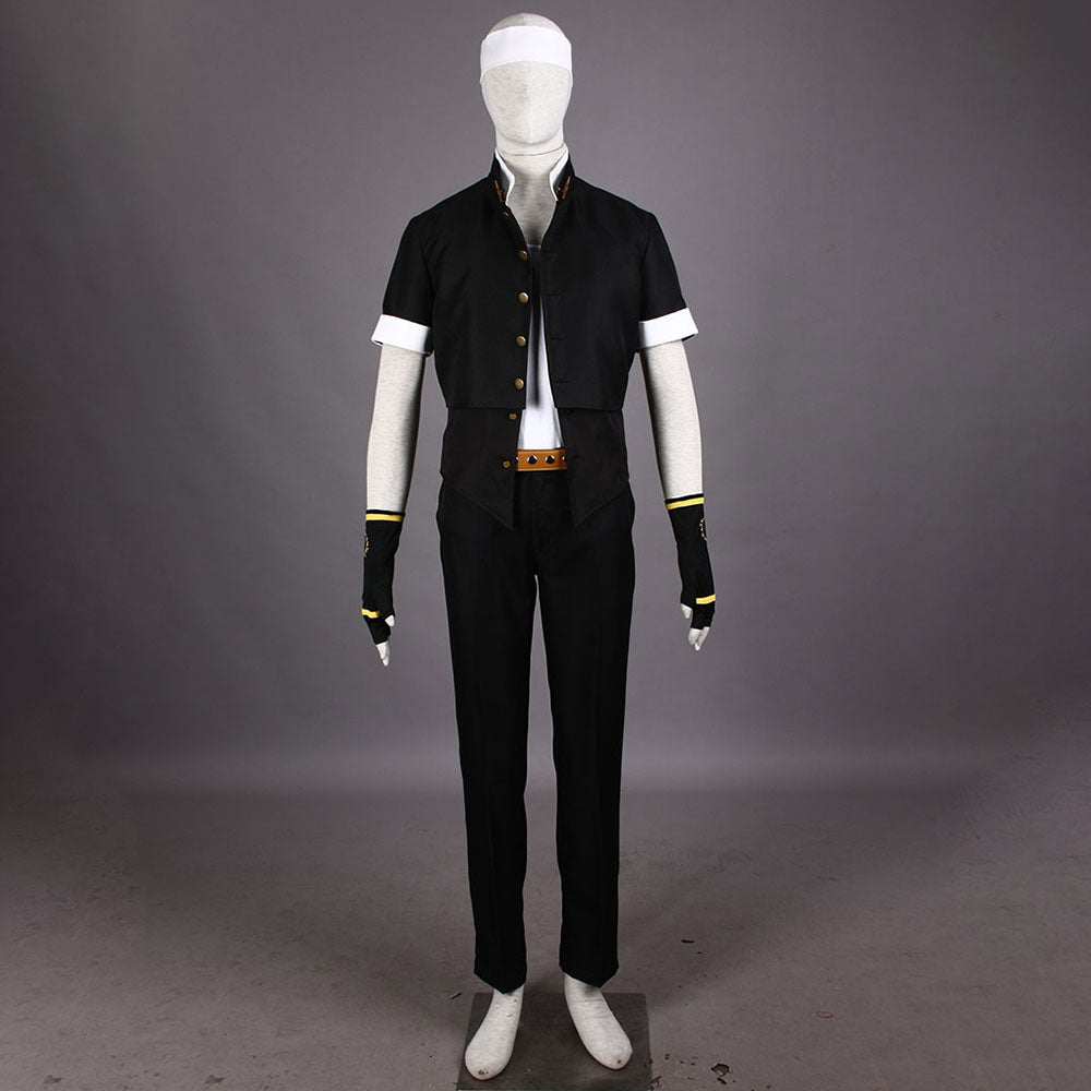 Game King of Fighters (KOF) Kyo Kusanagi Costume Black Cosplay Outfit Men and Kids Halloween