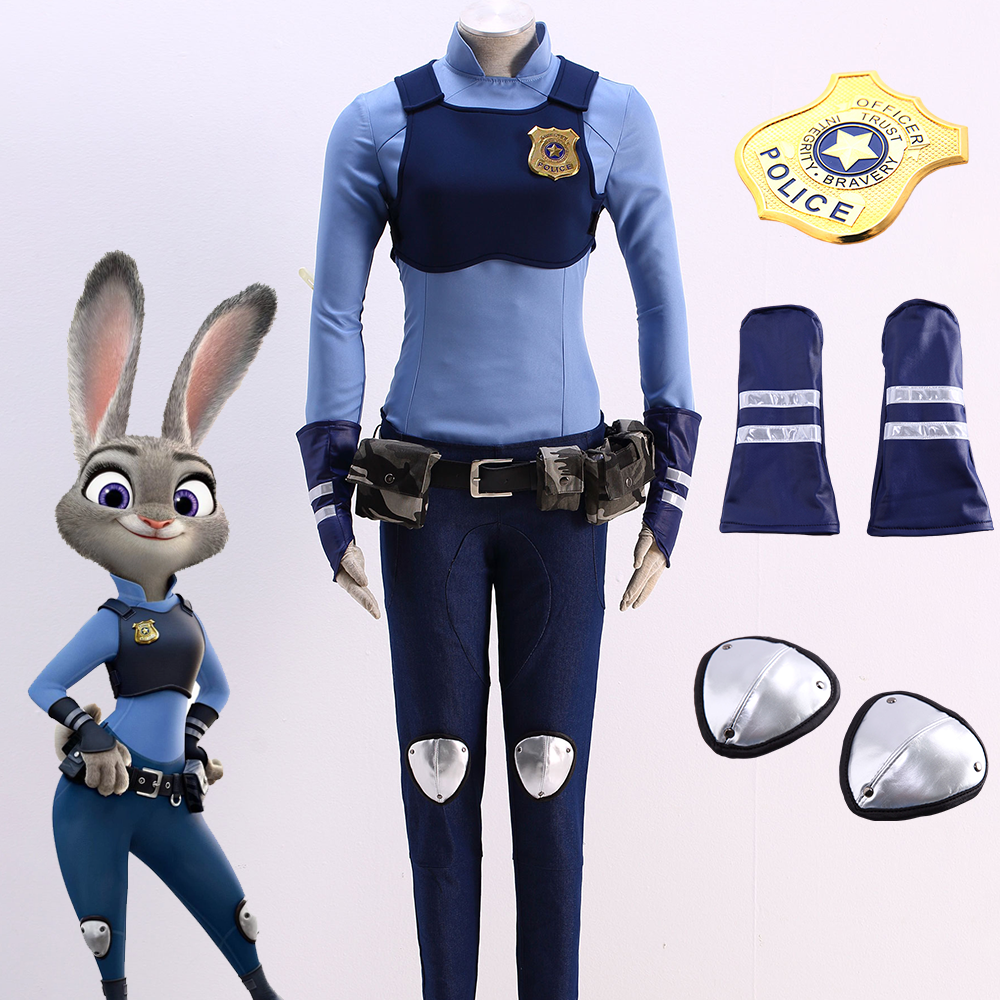 Anime Zootopia Costume The Rabbit Hopps Judy Cosplay full outfit Women and Kids Halloween
