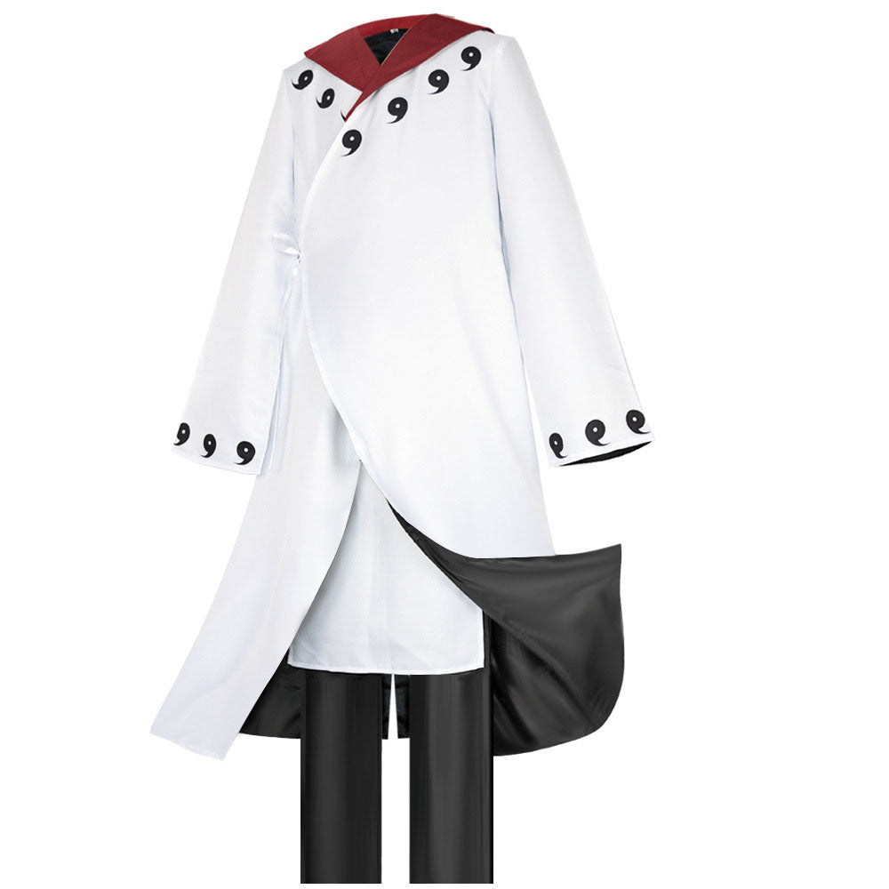 Anime Naruto Costume The Sage of Six Paths Cosplay White Cloak set For Men