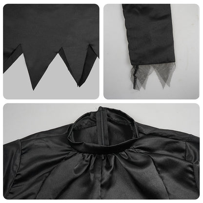 Halloween Costume Black Devil Witch Vampire Cosplay Black dress with Hat for Women