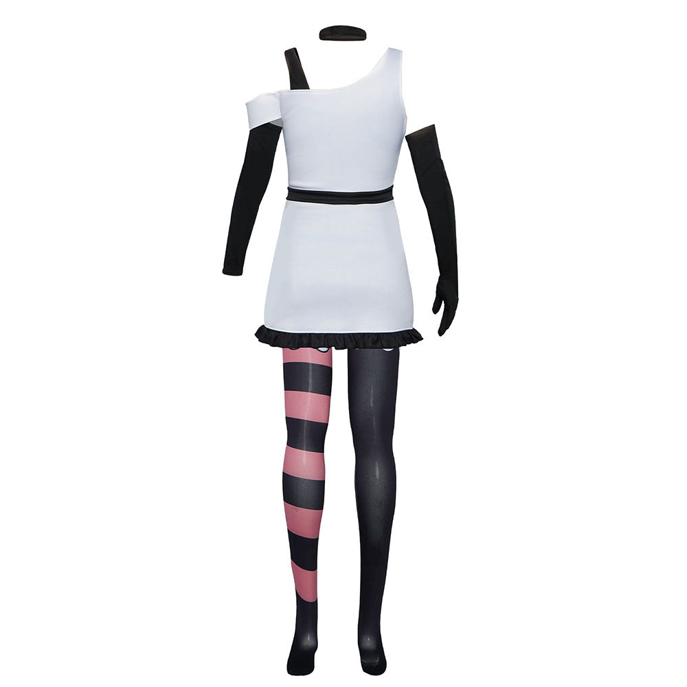 Hazbin Hotel Vaggie Cosplay Costume White full Outfit for Women Halloween