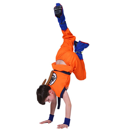 Dragon Ball Son Goku Training Costume full Outfits Chinese Character 'Goku' Men and Kids