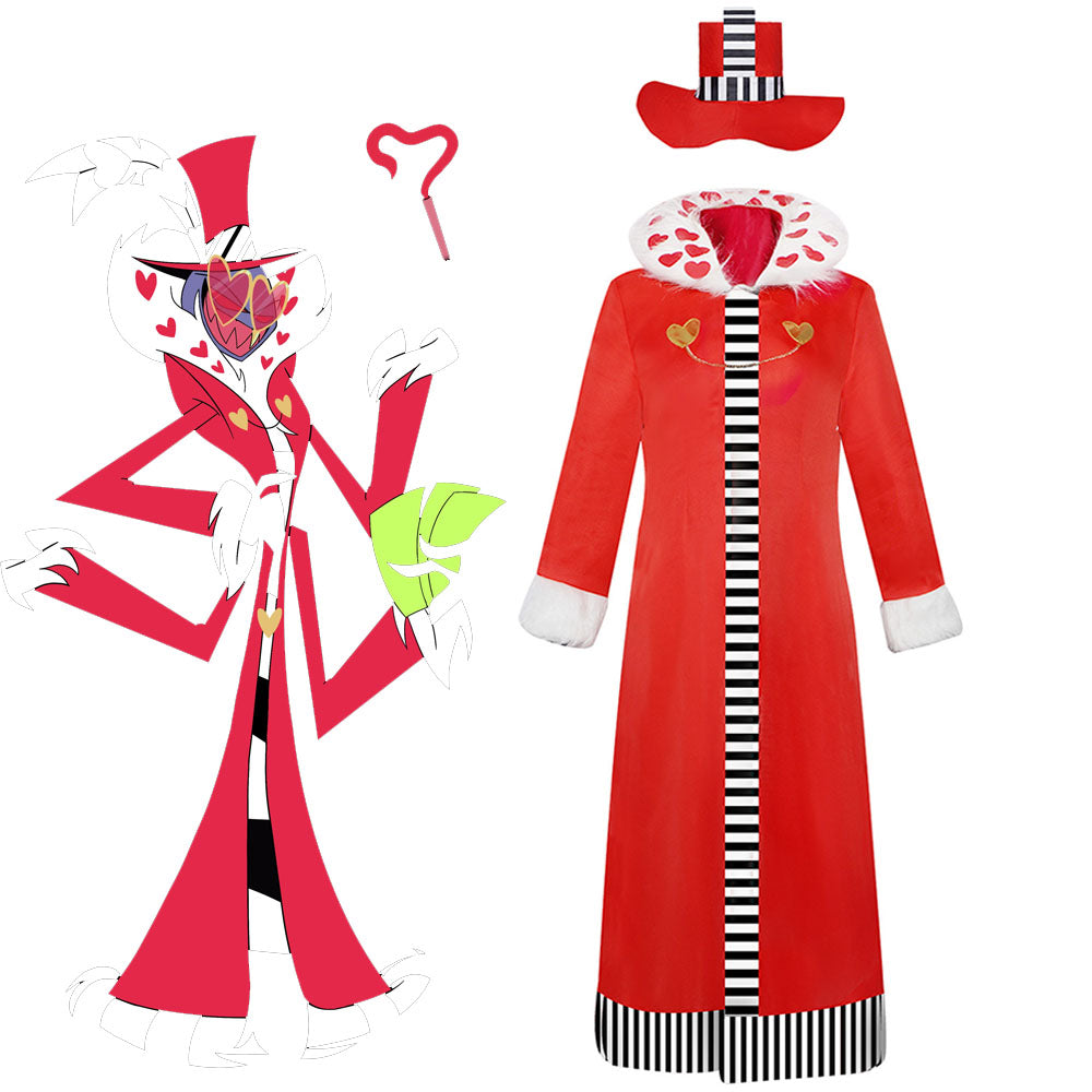 Hazbin Hotel Valentino Cosplay Costume Red full Outfit for Men Halloween