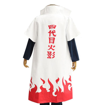 Anime Naruto Costume  Fourth Hokage Minato Cosplay Cloak With Headband for Adults Kids