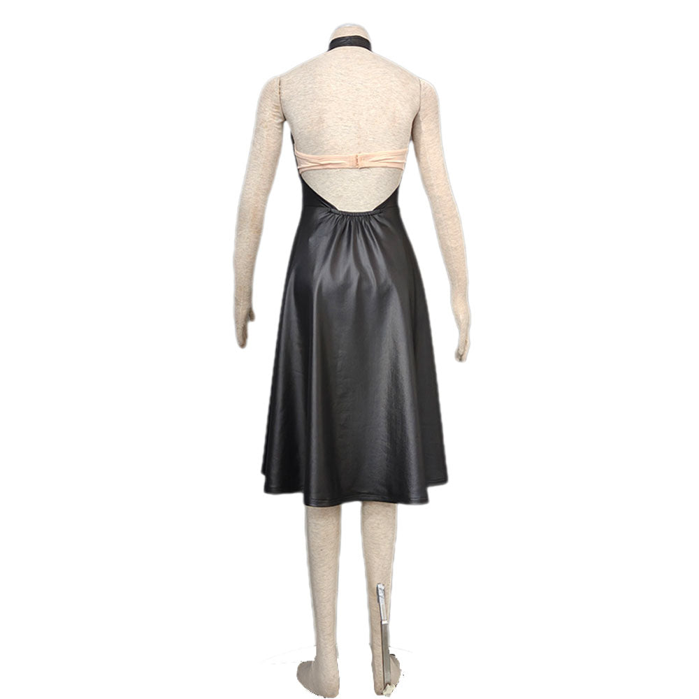 Anime Naruto Mobile Game Costume Akatsuki Konan Cosplay Black Dress with Accessories for Women Kids