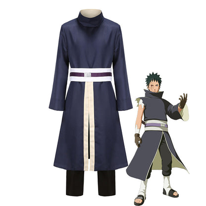 Anime Naruto Costume Obito Cosplay Cloak Set for Men and Kids Halloween