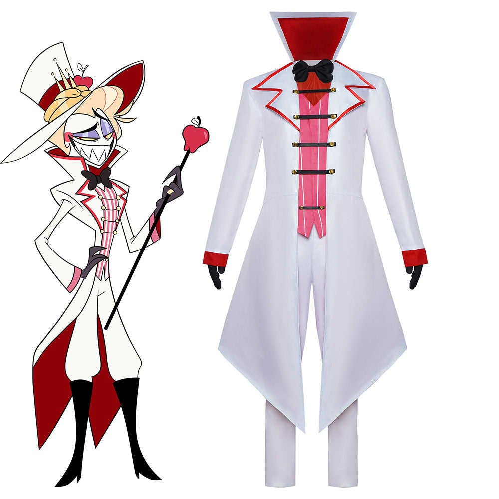 Hazbin Hotel Lucifer Morningstar Cosplay Costume full Outfit for Men and Kids Halloween