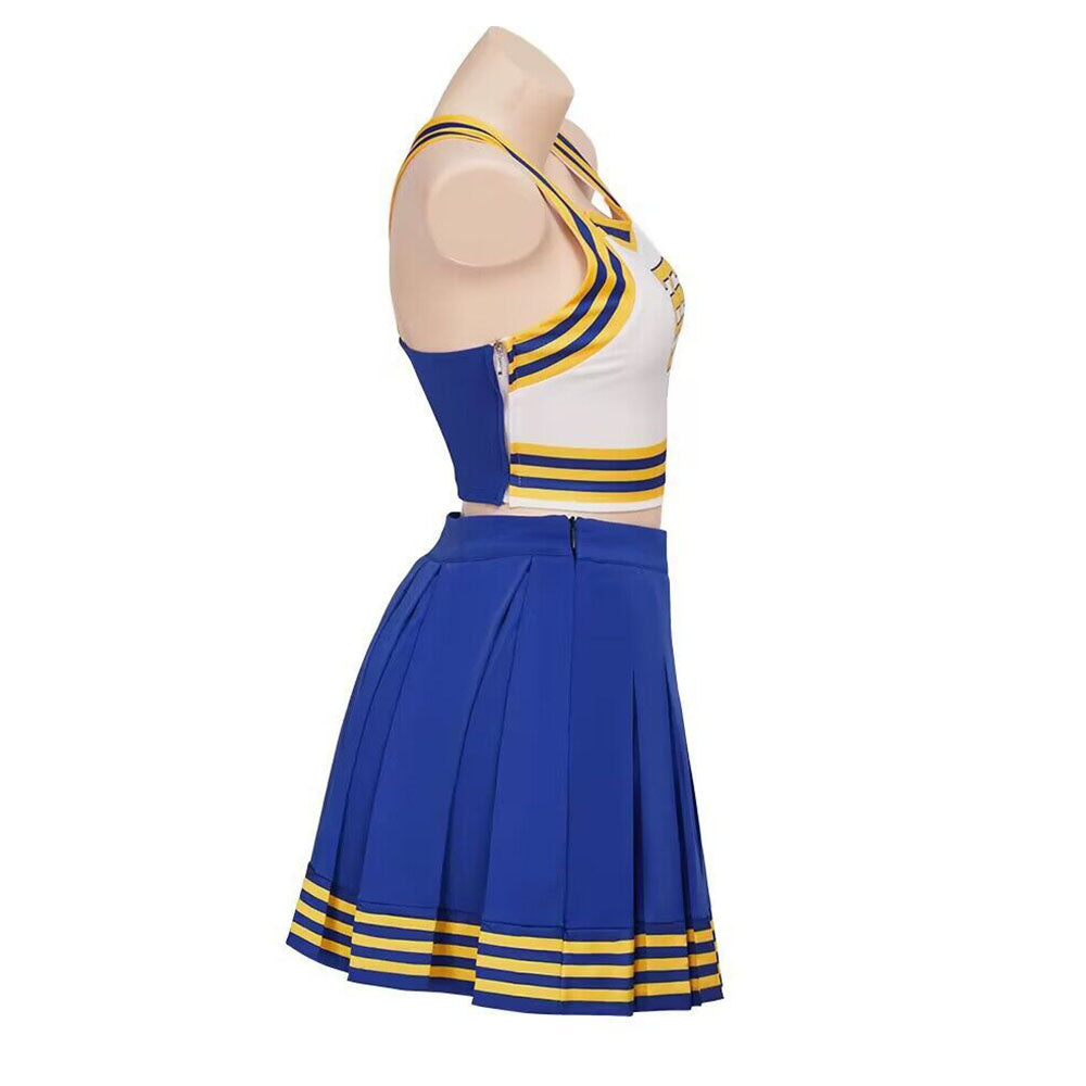 Taylor Swift Costume Cheerleading Cosplay Blue Dress for Women Halloween