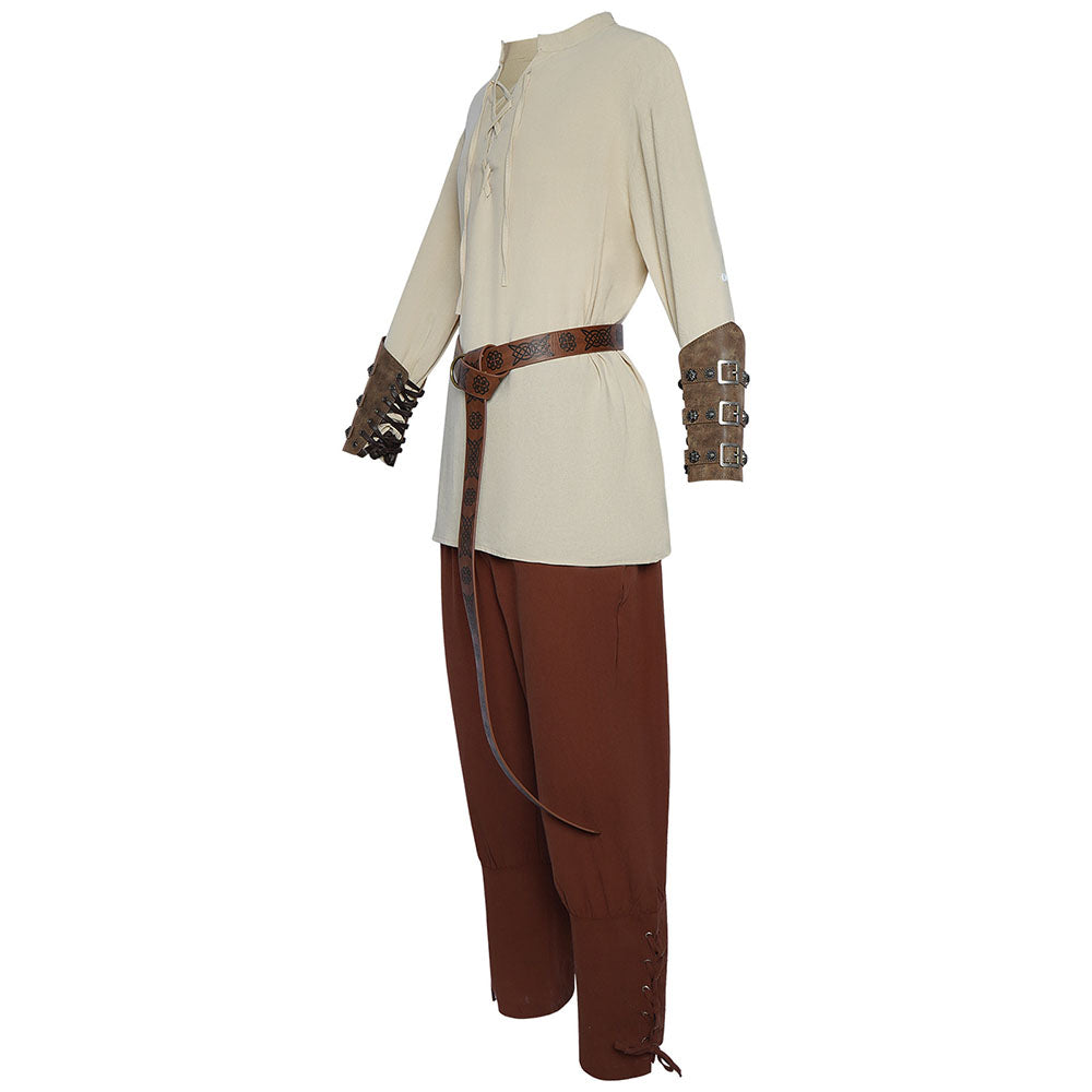 Halloween Costume Pirates of the Caribbean Medieval Pirate Cosplay full Outfits for Men
