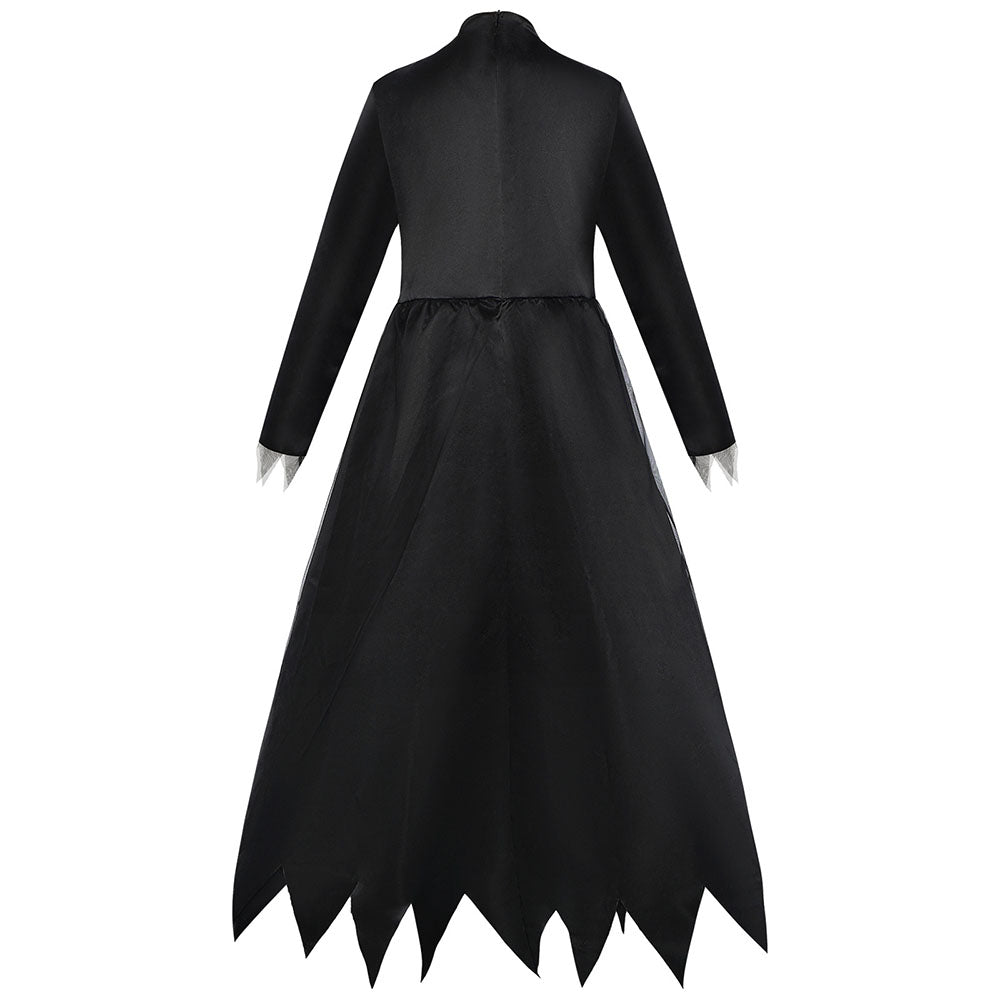 Halloween Costume Black Devil Witch Vampire Cosplay Black dress with Hat for Women