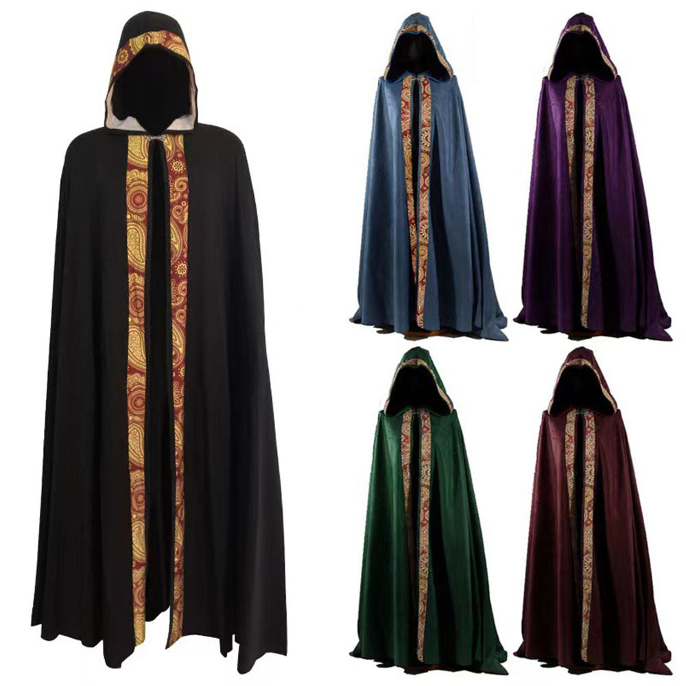 5 Colors Unisex Long Cloak Medieval Church Clergy Loose Cape Cloak