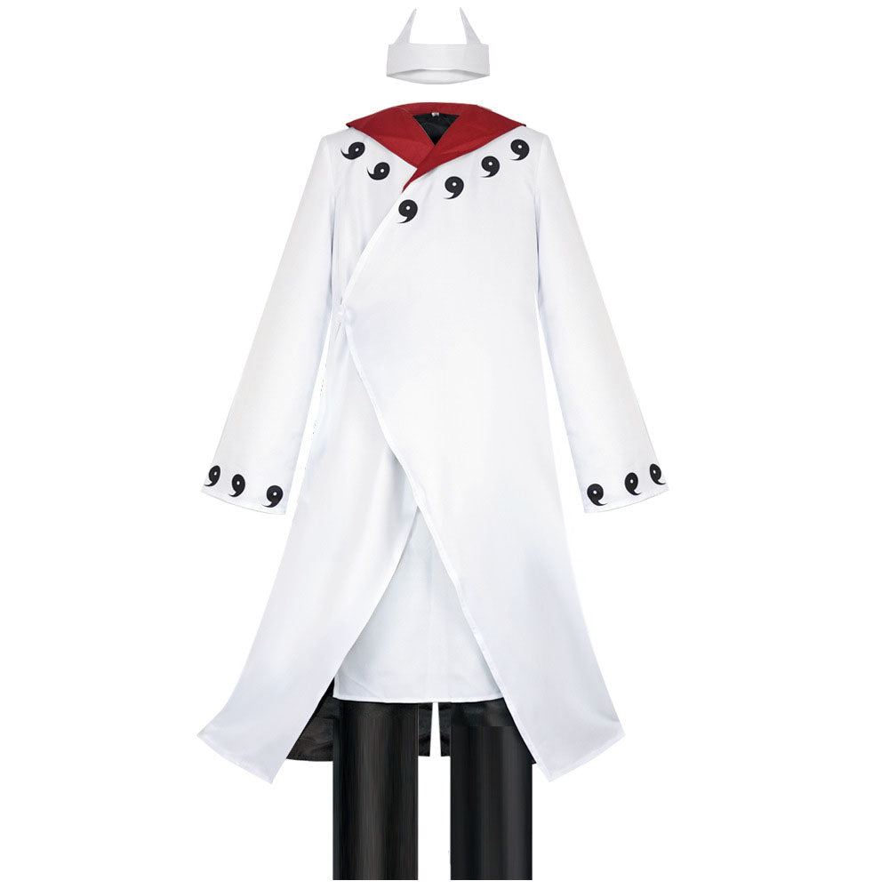 Anime Naruto Costume The Sage of Six Paths Cosplay White Cloak set For Men