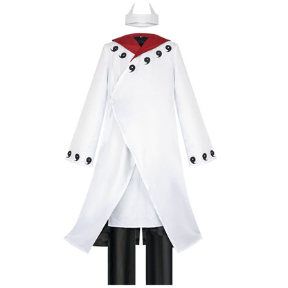 Anime Naruto Costume The Sage of Six Paths Cosplay White Cloak set For Men