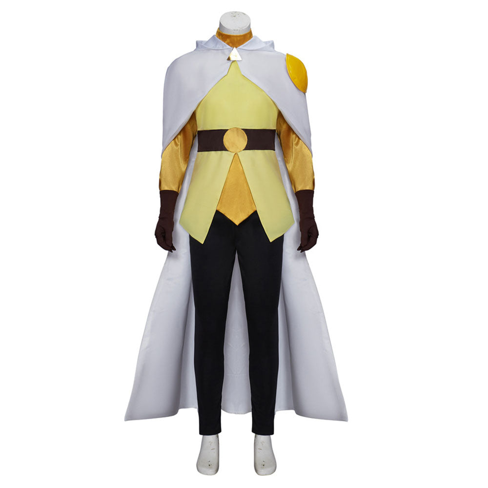The Owl House Hunter Cosplay Golden Guard Costume Outfits with Cloak for Men Halloween