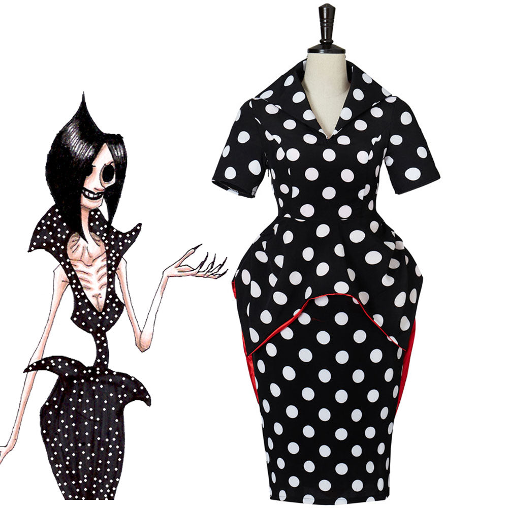 Coraline Costume Coraline's Other Mother Cosplay Black Dress for Women Halloween