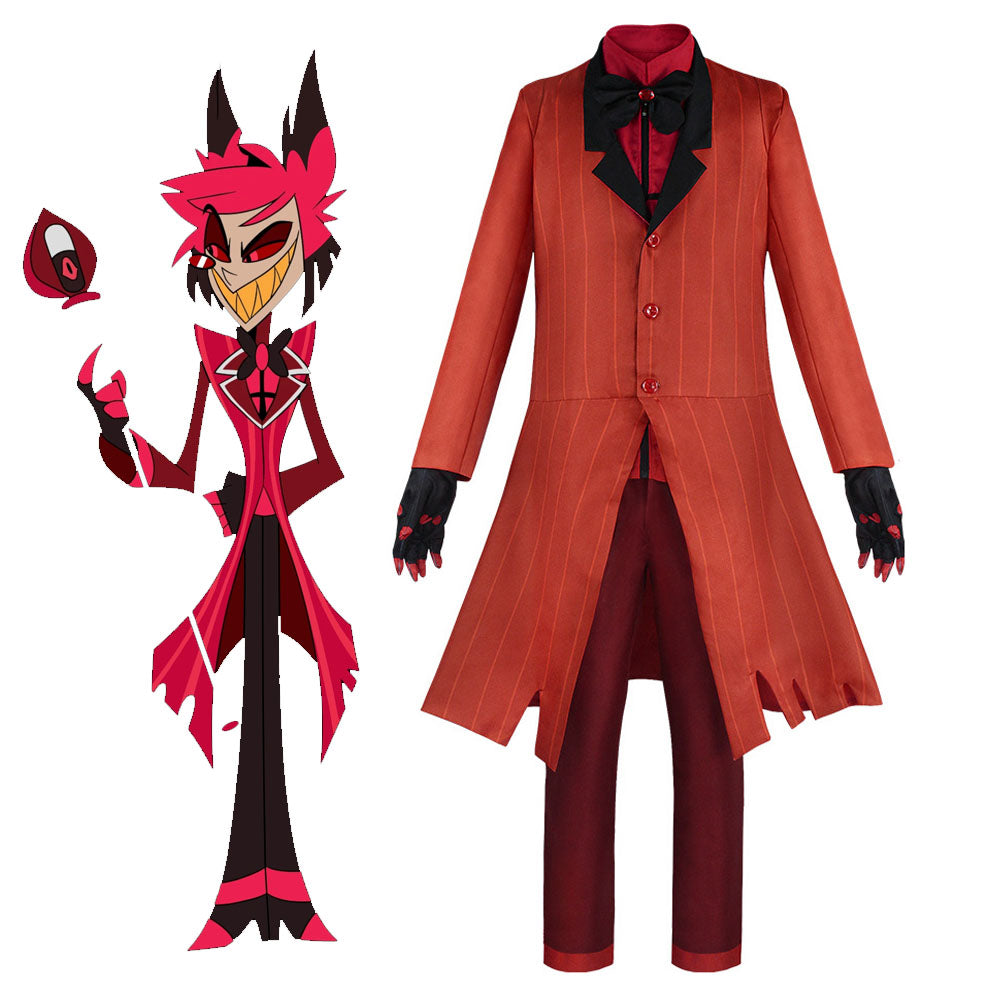 Hazbin Hotel Alastor Cosplay Costume full Outfit for Men Halloween