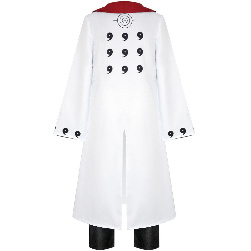 Anime Naruto Costume The Sage of Six Paths Cosplay White Cloak set For Men