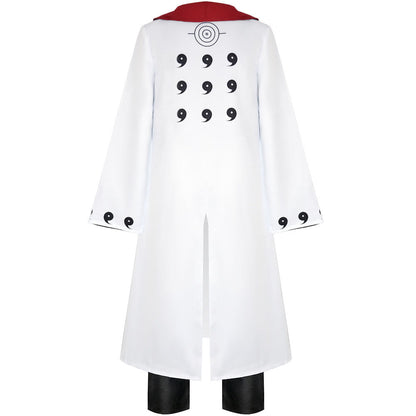 Anime Naruto Costume The Sage of Six Paths Cosplay White Cloak set For Men