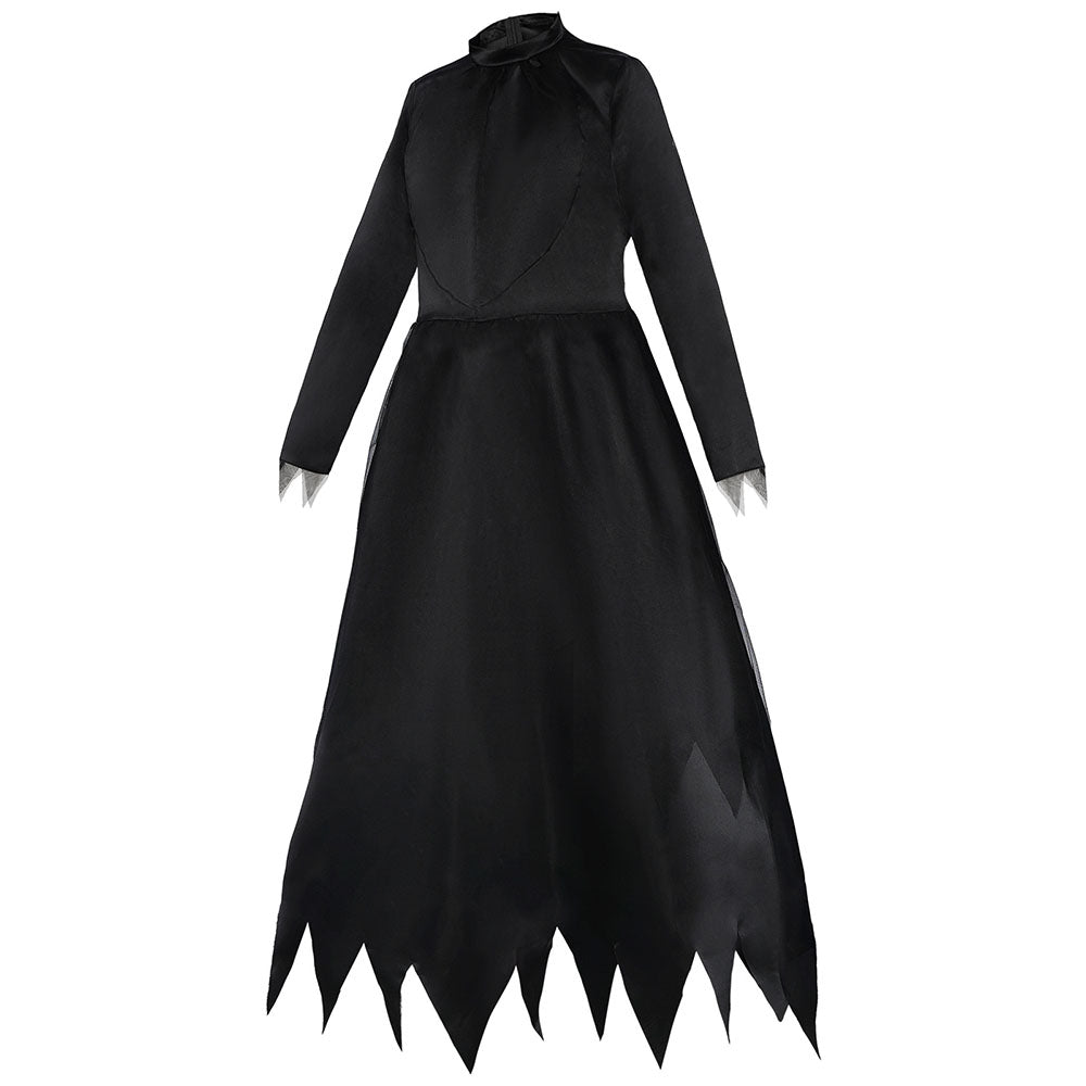 Halloween Costume Black Devil Witch Vampire Cosplay Black dress with Hat for Women