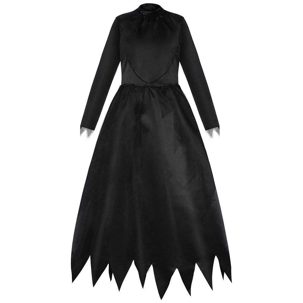 Halloween Costume Black Devil Witch Vampire Cosplay Black dress with Hat for Women