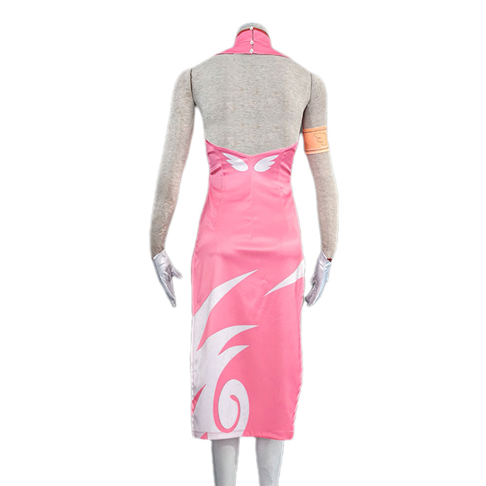Anime Naruto Mobile Game Costume Sakura Haruno Cosplay Cheongsam Dress for Women Kids