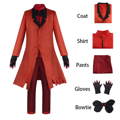 Hazbin Hotel Alastor Cosplay Costume full Outfit for Men Halloween