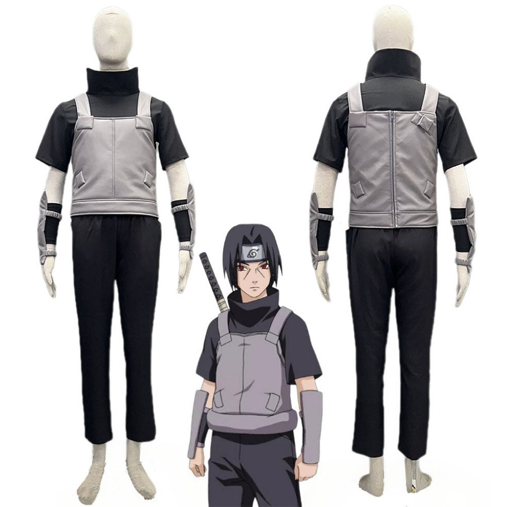 Anime Naruto Costume Anbu Itachi Cosplay Costume Uniform for Men Kids Halloween