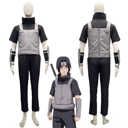 Anime Naruto Costume Anbu Itachi Cosplay Costume Uniform for Men Kids Halloween
