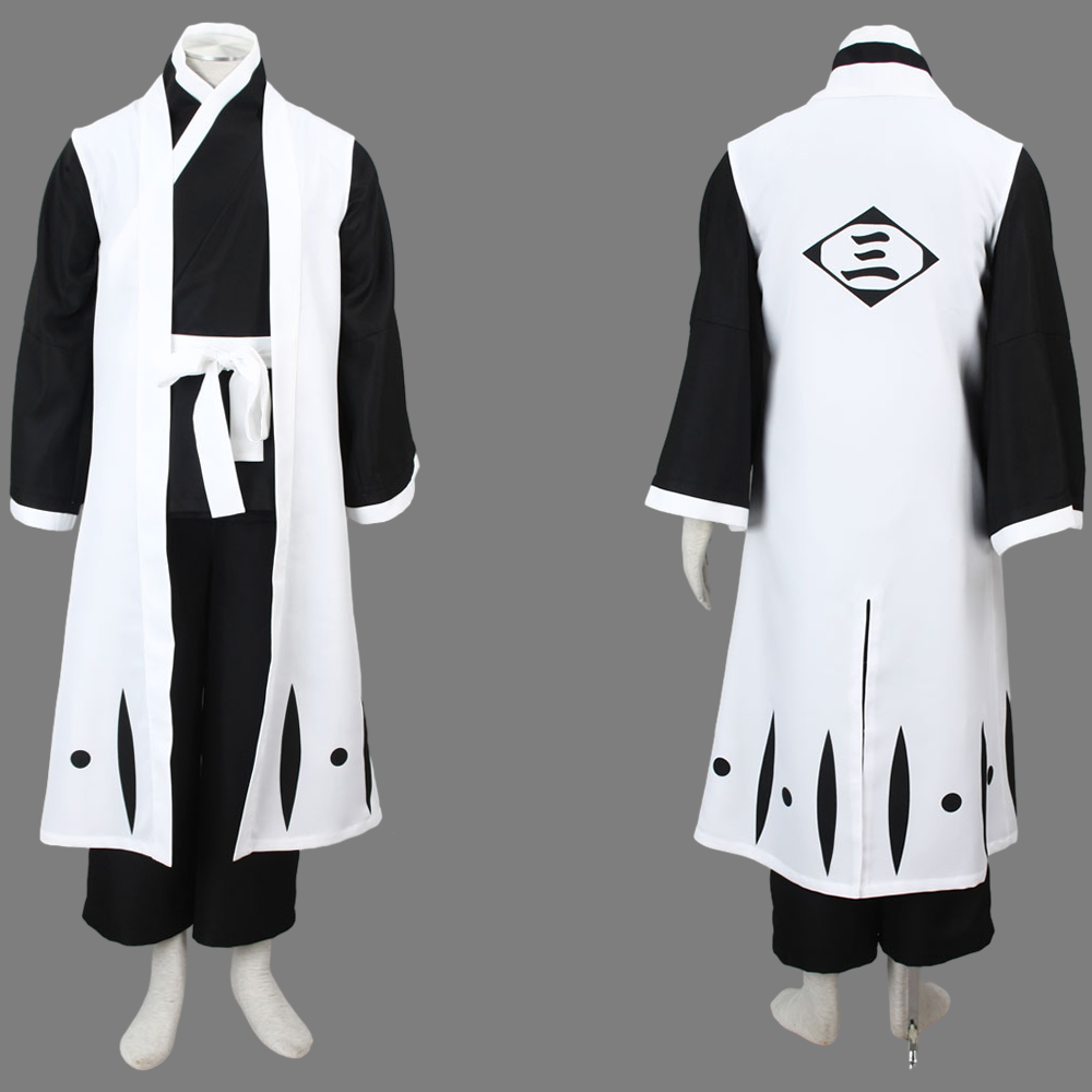 Anime 3rd Division Caption White Haori Cosplay Costume Set for Men and Kids