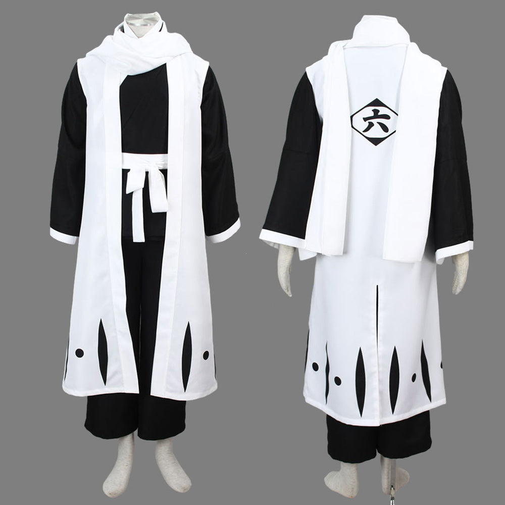 Anime 6th Division Captain White Scarf Noble Swordsman Cosplay Costume for Men Kids