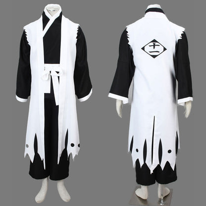 Anime 11th Division Captain Fierce Swordsman Kimono Cosplay Costume for Men Kids