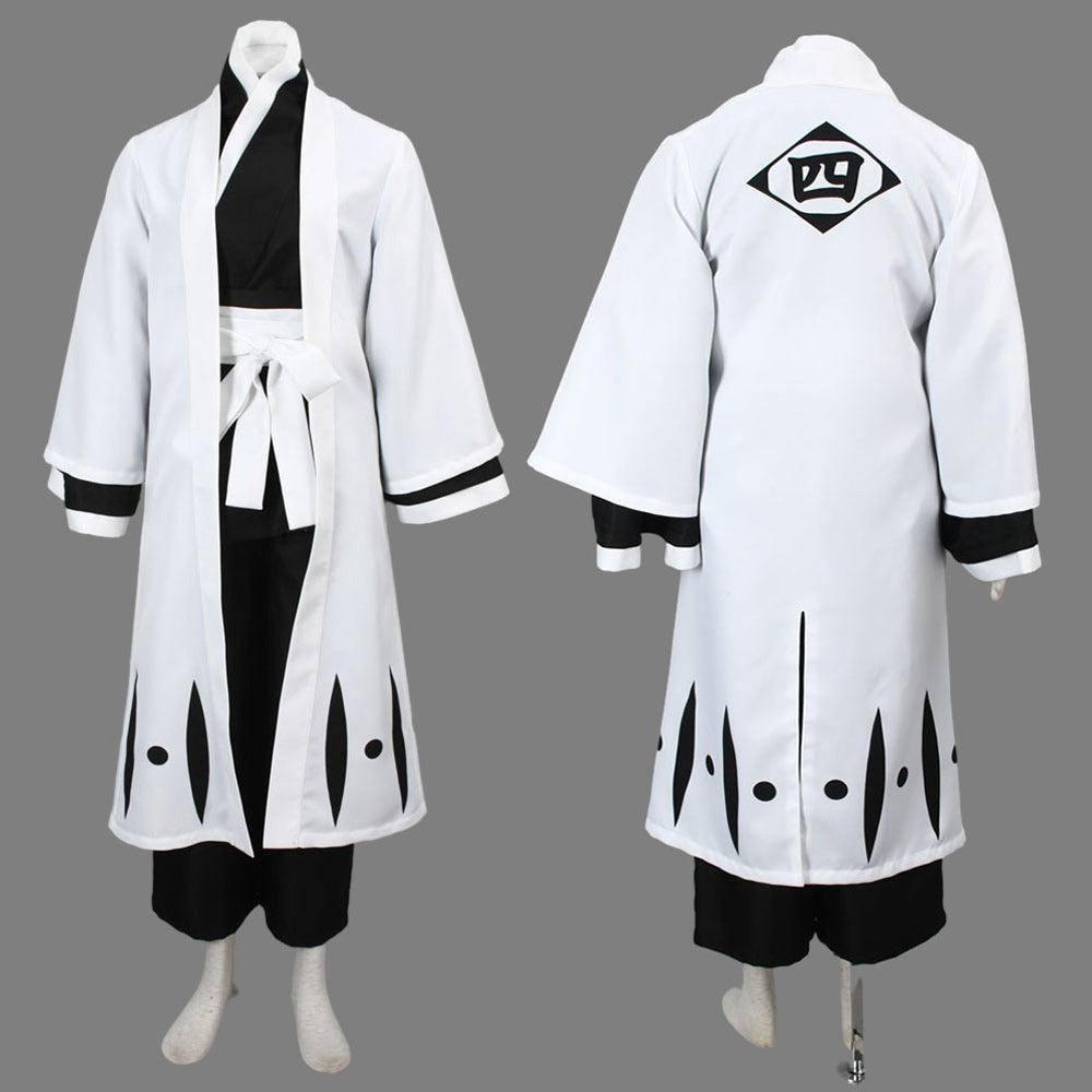 Anime 4th Division Captain Healer Cosplay White Robe Costume Kit for Women Kids
