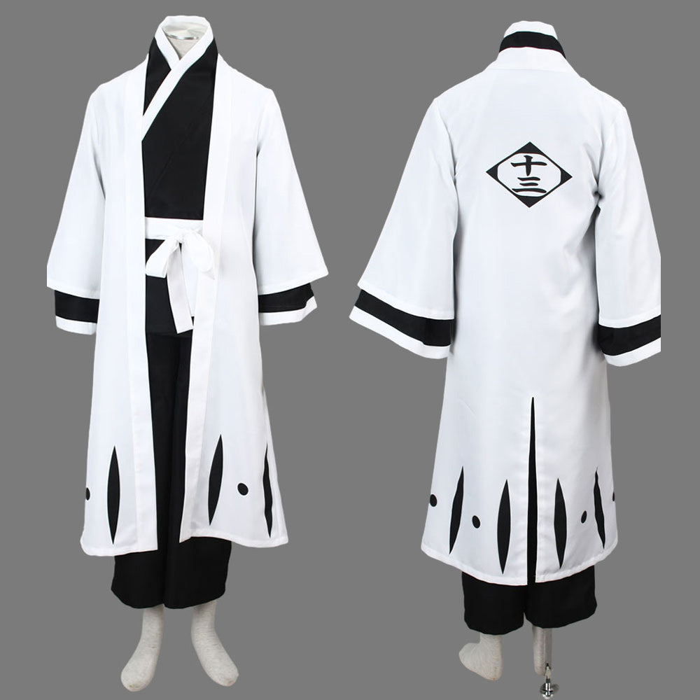 Anime 13th Division Captain White Haori Twin Sword Cosplay Costume for Men and Kids