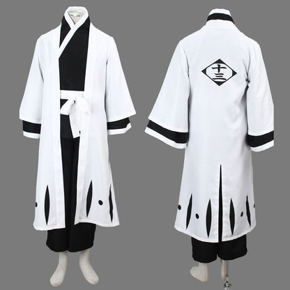 Anime 13th Division Captain White Haori Twin Sword Cosplay Costume for Men and Kids